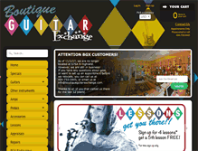 Tablet Screenshot of boutiqueguitarexchange.com